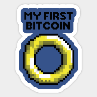 My first bitcoin - Blue Hedgehog Sticker